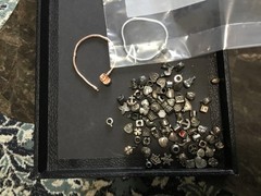 VINTAGE CHARM BRACELET LOT of 100+ with silver and gold bracelets