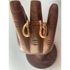 Vintage H.A. Vendome Twisting Tear Drop Screw Back Clip-on Gold Tone Earrings