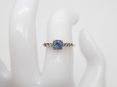 Vintage 1940s $3000 1ct Ceylon Blue Sapphire VS G Diamond 14k Yellow Gold Ring