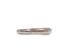 Vintage Sterling Silver Tension Set CZ Sz 7.25 Ring Wedding Band Signed