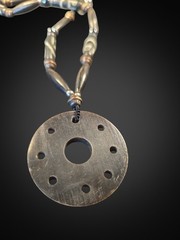 Vintage Tribal Boho Horn Necklace Ethnic Boho Carved Statement