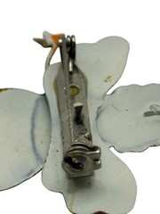 Vintage Angel Fairy Pixie Brooch Pin Quirky Painted Unusual Metal Stars Figural