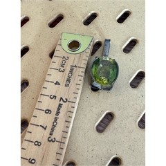 Vintage Natural peridot Gemstone Pendant oval cut olive green sterling silver