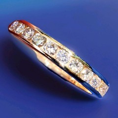 NATURAL EARTH MINED DIAMOND Wedding Band VVS Eternity Anniversary Stacking Ring