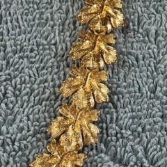 Vintage Napier Gold Tone Textured Fall Maple Leaf Choker Necklace 16″ Signed