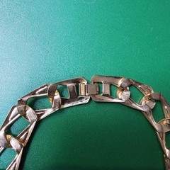 Vtg Napier Gold Tone White Enamel Chunky Curb Link Chain Collar Choker Necklace