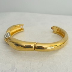 Vtg NOLAN MILLER Pave Crystal Glam Coll Bracelet Bangle Art Deco Revival