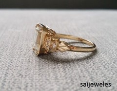 3CT Emerald Cut Diamond Lab-Created Vintage Engagement Ring 14K Rose Gold FN