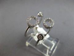 ESTATE WIDE .20CT DIAMOND 18K WHITE GOLD CLASSIC CIRCLE OF LIFE TENSION FUN RING