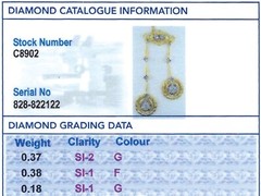 Antique 0.93Ct Diamond and 18k Yellow Gold Necklace Circa 1920