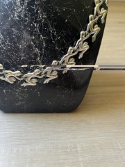 Vintage Person Link Chain Silver Necklace Modern Statement Unique- 24 Inch
