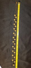 Vintage Trifari Gold Wired Ball Necklace Long Chain Signed 1980s