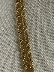 Vintage 1/20 14K Gold Filled Rope Chain Necklace 37-1/2” Long Flapper Opera 9g