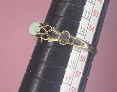 Victorian Antique Opal 10k Yellow Gold Ring Size 7.25 Reduced! Intricate Belt