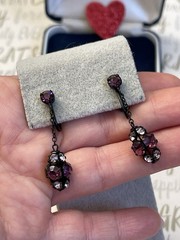 Vintage earrings Crystal Clip Vintage 1940s-1950s Beautiful