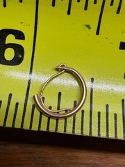 Vintage Stamped Solid 14kt Gold Hoop Earrings 0.37g New Old Stock!