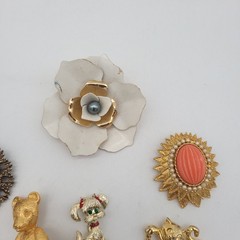 Frog Bear Dog Misc Lapel Pin Brooch Mix Lot – Fashion Jewelry Some Vtg Angel Cat