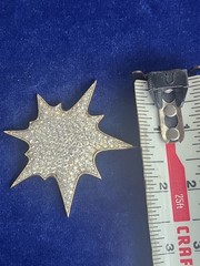 Vintage Jomaz Pavé Rhinestone Supernova Starburst Brooch Pin