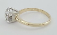 Antique Art Deco 14k Old European Solitaire Diamond Engagement Ring 0.78 ct GIA