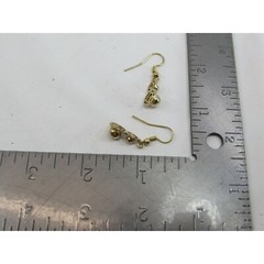 Vintage Bead Drop Dangle Gold Tone Pierced Earrings Beaded 52620