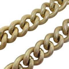 Vintage Erwin Pearl Gold Tone Necklace Large Textured Links Statement