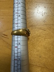 Vintage 14K Gold Diamond Band Ring | Mid Century Solid Gold Classic Design