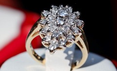 10k yellow gold ring 1.00ct natural diamond size 6.5 handmade 4.65gr Gab130