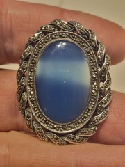 Nd 925 Sterling Silver Marcasite Brooch