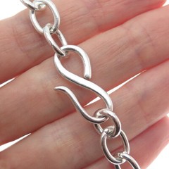 ROBERT LEE MORRIS STUDIO 925 Sterling Silver Vintage Modernist Necklace 18″