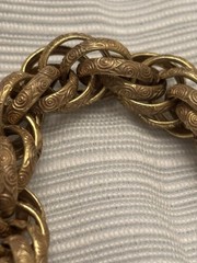 Miriam Haskell Vintage Heavy Gold Tone Rope 36 In Necklace