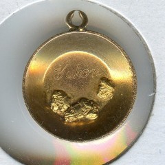 Nice Pair of Yukon Gold Pan w/Nuggets / Earrings or Pendants 10Kt