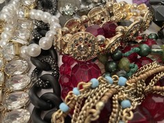 4Lb Mixed Mystery Jewelry Lot Vintage Mod Boho Bead Necklaces Bracelets Earrings