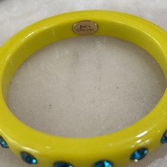 Vintage Juicy Couture Resin Bangle Bracelets With Rhinestones Lot Of 3