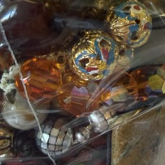 Vtg Craft Jewelry Lot Over 5 LBS Repurpose Beads Gemstones Harvest AB 6/26 CL