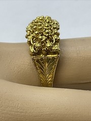 BEAUTIFUL Ring Solid 15K Yellow Gol$ Filigree VINTAGE HANDMADE 4.3gr. Size 6.75