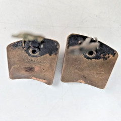 Earrings Copper Clip On Art Deco Mid Century Fashion Jewelry 2 MCM Vtg