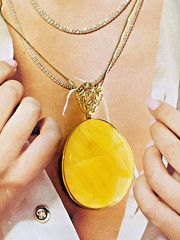14K Gold Filled Genuine Vintage Baltic Amber Necklace Butterscotch Polish 老琥珀