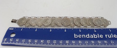 VINTAGE MERCURY DIME BRACELET 1928 & 1930 90% SILVER COIN JEWELRY 24.7 DWT