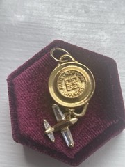 Pendant Givenchy Ariplane Gold Pendant for Women 1.5 Inches Long Vintage