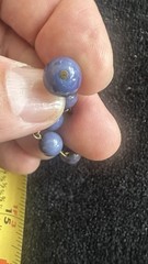 Signed Miriam Haskell Blue Bead Necklace Vintage