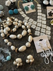 Vintage Costume Jewelry Lot Earrings Necklace Vendome West Germany Deauville Etc