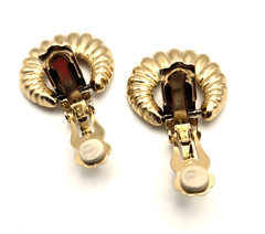 Vintage Shiny Large Clip-On Huggie Earrings Gold/Silver Tone 1970s-1990s