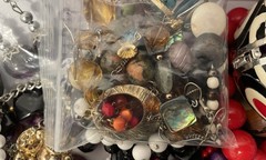 4Lb Mixed Mystery Jewelry Lot Vintage Mod Boho Bead Necklaces Bracelets Earrings