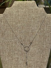 ESTATE ONE OF A KIND OOAK ARTISAN STERLING SILVER 925 CIRCLE “Y” NECKLACE 18”