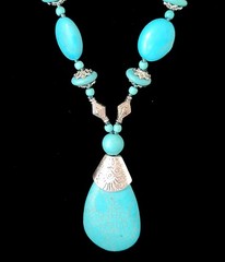 Pendant Necklace Vintage Southwestern Style 16″ Choker Necklace 2.4″ Pendant