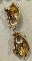 Vintage CIELO Panther Faux Pearl Parure Statement Runway Set Necklace Earrings