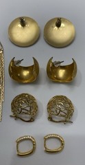 ✨Vintage To Now Lot Of 9 Pairs Beautiful Gold Tone Estate Pierced Earrings✨
