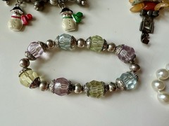 Vintage Bracelet Lot + Watch Some Stretchable Faux Pearls Stones Glass Beads