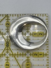 Vintage Jezlaine Offset Oval Brooch Sterling Silver 12g