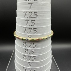 5 Vintage Chinese Cloisonné Bangle Bracelets Set Enamel Floral Multicolor
